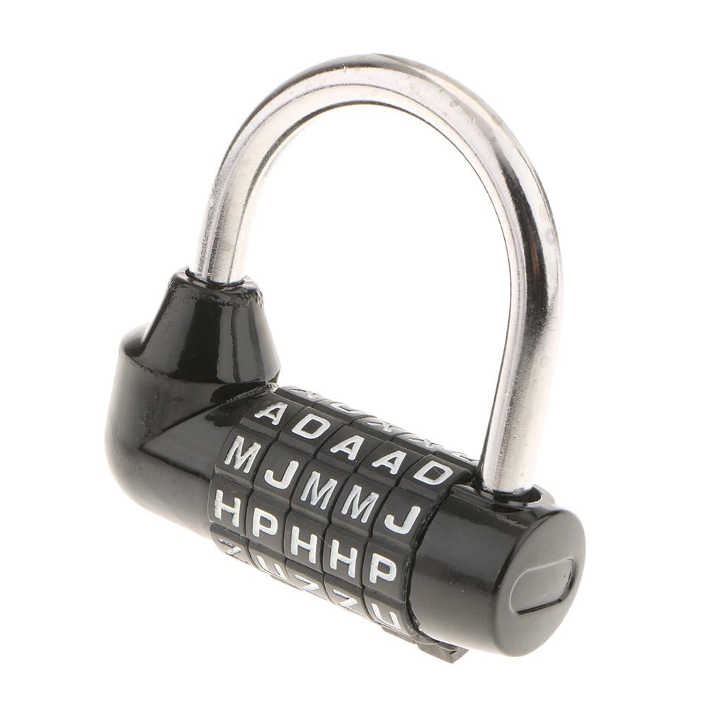 Cadenas à Combinaison à Cadran 5 Lettres Serrure de Sécurité