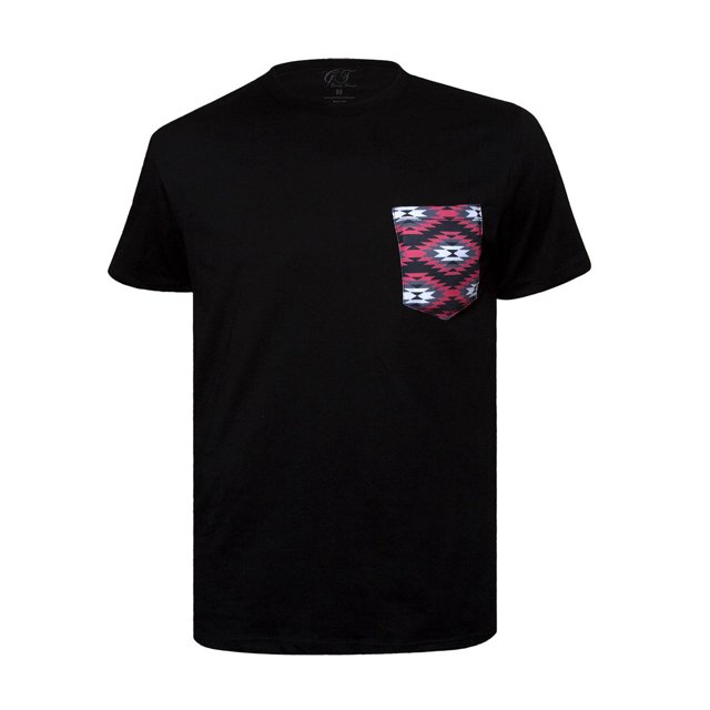 Gravity Threads T-Shirt à Col Rond pour Homme avec Poche Fabriqué aux É.-U., Native TG