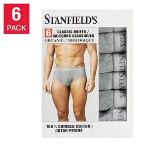 Stanfield’s Slips pour hommes, 6-pack (Gris, moyen)