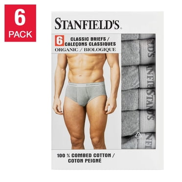 Stanfield's Caleçons pour Hommes, Lot de 6 (Gris, Grand)