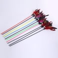 thumbnail image 4 of Pet Teaser Plastic Long Handle Feather Pet Teasing Rod Stick Feather Bell Interactive Pet Toy, Colorful, Color Random, 4 of 6