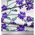 thumbnail image 2 of Soimoi polyester Crepe Fabric Leaves & Aster Flower Print Sewing Fabric Yard 42 Inch Wide, 2 of 3