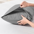 thumbnail image 4 of Wuztai Cooling Body Pillowcase for Hot Sleepers, Breathable Velvet Soft Full-Length Pillowcase 2pc, Temperature Regulating Pillow Cover for Night Sweats All Seasons, 4 of 6