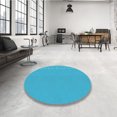 thumbnail image 4 of Ahgly Company Machine Washable Indoor Rectangle Transitional Deep Sky Blue Area Rugs, 5' x 8', 4 of 7