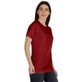 thumbnail image 2 of Inkmeso Womens Basic Crewneck Tshirt Short Sleeve Regular Fit Long Tee Workout Top, 2 of 8