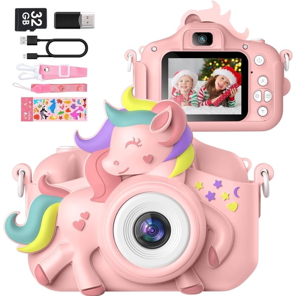 Kids Camera for 3-12 Years Old Toddlers Childrens Boys Girls Selfie Camera 20.0 MP HD 1080P IPS Screen Dual Digital Toy Camera for Kids Birthday