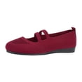 thumbnail image 1 of Kcodviy Chaussures pour Femmes Respirantes Unies Chaussures Décontractées Robe Tricot Confortables Plates Décontractées Affaires Décontractées Chaussures pour Femmes Chaussures Compensées, 1 of 7