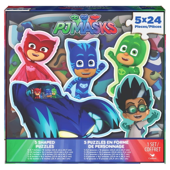 PJ Masks - Coffret de 5 puzzles en forme de personnages