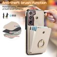 thumbnail image 4 of Phone Case for Samsung Galaxy Note 20 Ultra 5G Wallet Cell Cover with Screen Protector Crossbody Strap Ring Stand RFID Credit Card Holder Note20 Plus Notes 20Ultra Note20+ U + 20+ Twenty Not Beige, 4 of 7