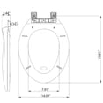 thumbnail image 4 of TROPOW Siège de Toilette Allongé avec Dégagement Rapide et Fixation Rapide, Siège de Toilette en Plastique à Fermeture Douce, Ne Se Desserre Jamais, Installation et Nettoyage Faciles, Blanc, Convient à la Plupart des Toilettes Allongées, 4 of 8