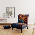 thumbnail image 2 of Designart "VORTEX Kaleidoscope I" Gold Abstract Upholstered Accent Chair - Modern Arm Chair For Bedroom, 2 of 7