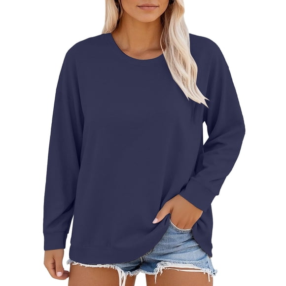 Jindong Plus Size Neck T Shirts Women Long Sleeve Tops Casual Summer Tshirts Loose Fit Tee