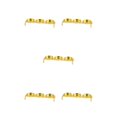 thumbnail image 1 of Transemion Candle Holder Candlestick Ghee Lamp Menorah Meditation for Study Restaurant Gold 16×5×3cm 5Set, 1 of 6