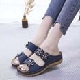 thumbnail image 1 of LSLJS Wedge Slide Slippers Women Ladies Outdoor Slippers Pearl Chain Soft Sole, 1 of 4