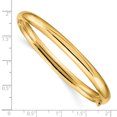 thumbnail image 3 of 14k Yellow Gold 6.35mm Hinged Bangle Bracelet, 3 of 8