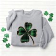 thumbnail image 3 of SDNall Chandail à Manches Longues pour Femmes, Imprimé Trèfle de la Saint-Patrick, Tunique Décontractée Ample à Col en V, 3 of 6