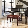 thumbnail image 2 of Patiojoy Piano Bench Wood Padded Double Duet Keyboard Seat w/ Storage Box Brown, 2 of 10