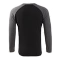 thumbnail image 4 of vdgthytj T-Shirts pour Hommes Tendance à Blocs de Couleur Col Rond Manches Longues Chandail T-Shirts Vintage Slim Basiques Raglan Tops, 4 of 7