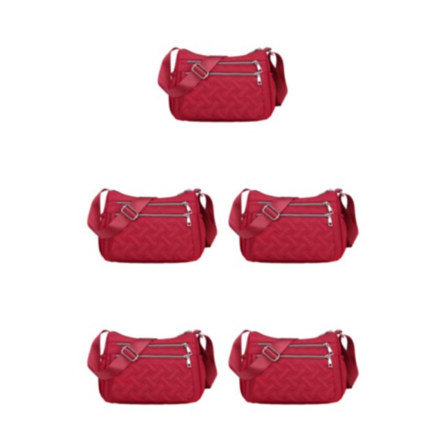 Youkk Stay Organized With Multipurpose Messenger Bag Large Capacity Crossbody Bag winered 5Set