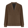 thumbnail image 3 of Pisexur Manteau d'Hiver pour Homme Mode Manteau Uni de Tempérament à Manches Longues Sans Capuche Manteau Décontracté d'Extérieur Vestes Manteau d'Hiver pour Homme Coupe-Vent Veste Veste Chaude, 3 of 5