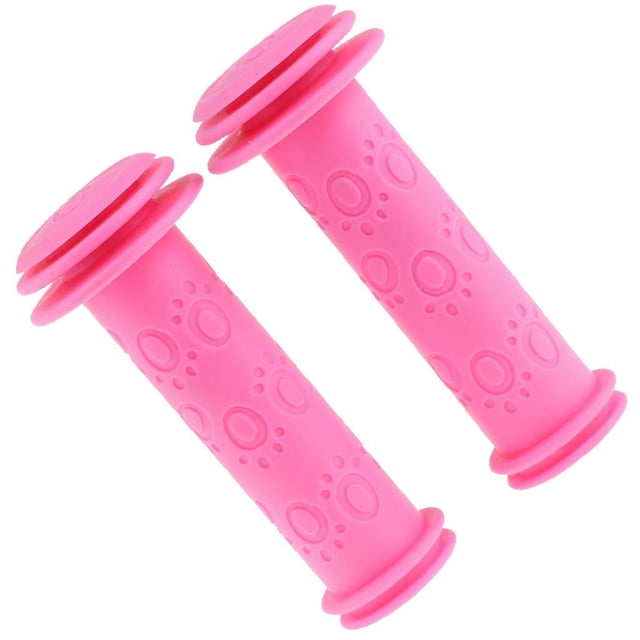Kids Childs Handlebar Grip Non Slip Rubber Handle Bar Grips Bike Parts Rose Red