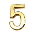 thumbnail image 2 of GUOOL Gold Plastic House Front Door Hotel Room Number Self Adhesive Plaque Sign5 Number 5, 2 of 4