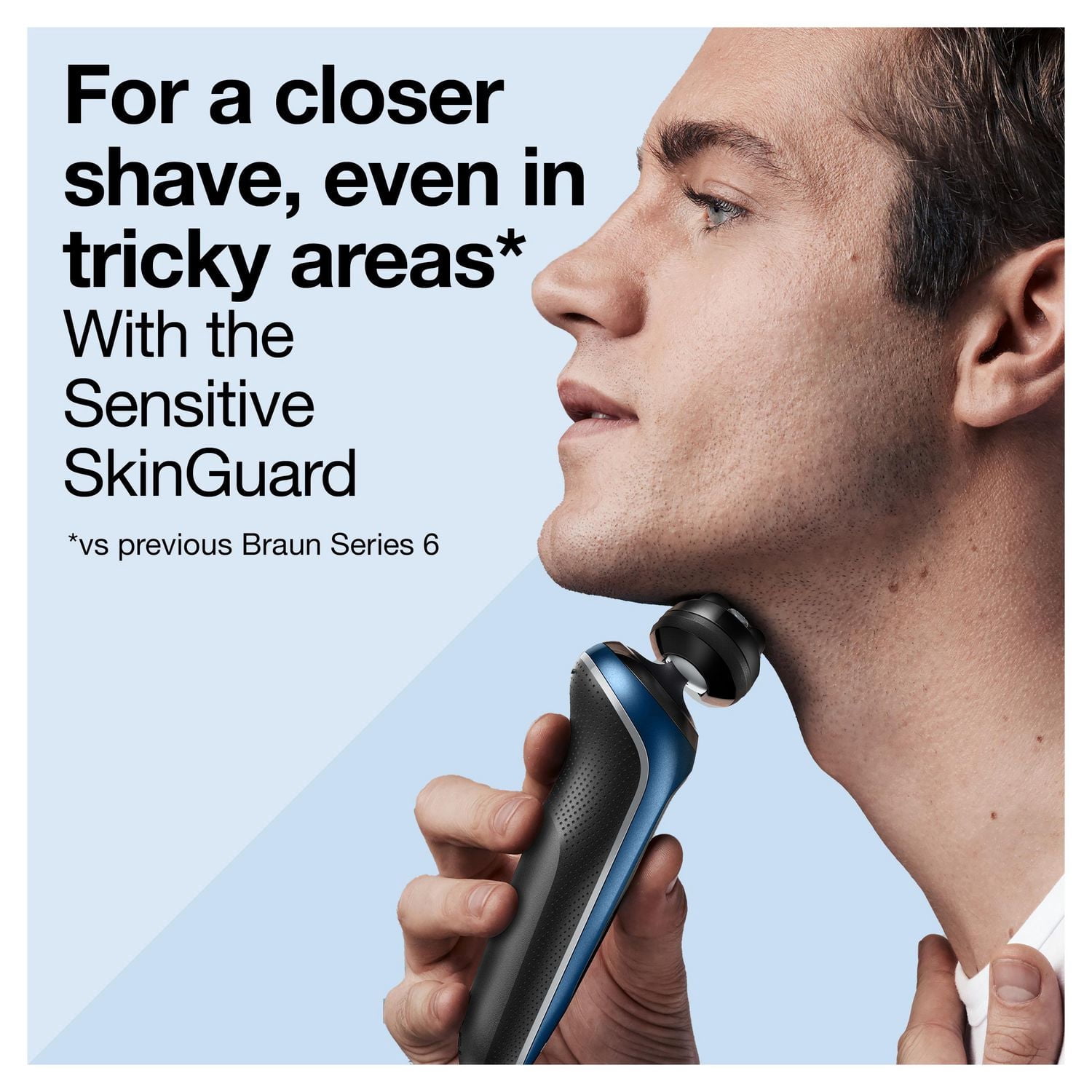 Braun Series 6 Electric Shaver Replacement Head with Sensitive Skinguard, Easily Attach Your Shaver Head, Compatible with next Generation Series 6 Shavers, 64B, Black