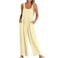 thumbnail image 2 of zanvin Pantalons pour Femmes, Liquidation Combinaison Sans Manches à Bretelles Décontractée Mode Été Unie, 2 of 5