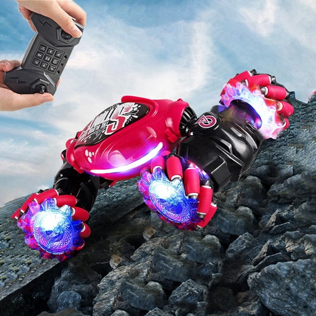 Dvkptbk Remote Control Cars Rc Car Large 1:14 Scale, 4Wd 2.4G Remote Control Car, All Terrains Trucks for Boys Rc Stunt Car for Age 4-12 with Lights Music Car Model