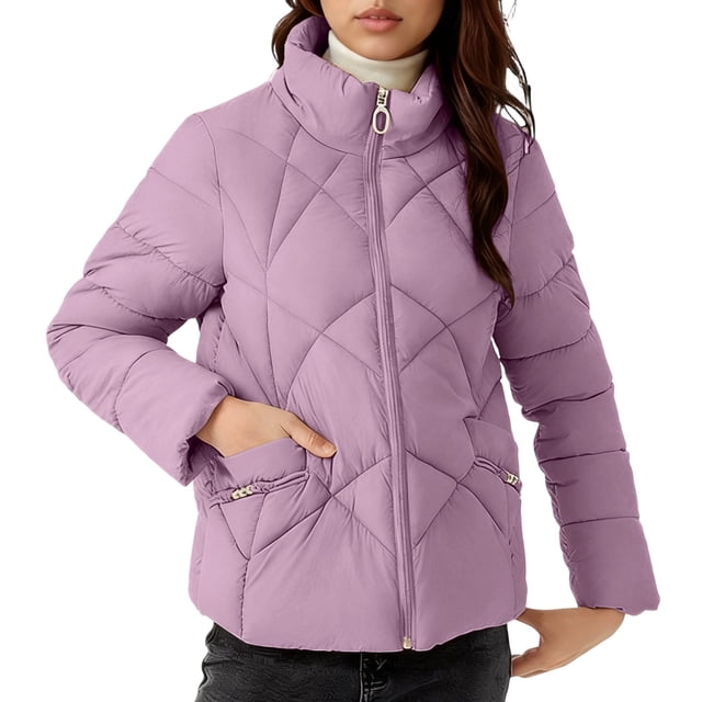 Lovzfmll Veste Décontractée pour Femme, Style à Capuche à Manches Longues Coloré Violet, 3TG