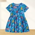 thumbnail image 2 of Robes pour Petites Filles Robe 6 Ans Petites Filles Robes en Coton Manches Courtes Volantées Robe d'Été pour 2 7 Ans, 2 of 8
