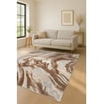thumbnail image 1 of LaDole Rugs 5x7 ft Modern Earth Abstract Area Rug | Carpet For Bedroom, Living Room, Kitchen, Home Office, Indoor Floor Décor | Beige Brown, 1 of 5