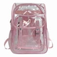 thumbnail image 1 of Sacs à Main/sacs à Dos Transparents en Plastique, Dessus Rabattable, Sac à Dos Transparent en PVC, Sac à Dos Clair Conforme aux Stades avec Sangles Renforcées, Grande Capacité, 1 of 5