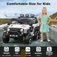 thumbnail image 2 of 24V Ride On Car for Kids with Remote Control 6 Wheels 4WD Electric Car Bluetooths 3 Speeds Safety Belt Outdoor Fun White, 2 of 8