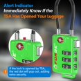 thumbnail image 4 of Forge TSA Approved Luggage Locks Re-settable Combination with Alloy Body(Green 2 Locks), 4 of 5