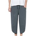 thumbnail image 1 of Birdeem Pantalon Court Ample Décontracté en Coton et Lin pour Homme, 1 of 12