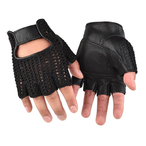 Redempat Gant de Golf Antidérapant Absorbant la Sueur pour Homme, Respirant, Sans Doigts, Gants de Golf Multifonctions et Noirs