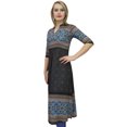 thumbnail image 3 of Bimba Tunique Noire de Designer pour Femme Imprimée, Kurti Ligne A, Kurta, Robe-22, 3 of 6
