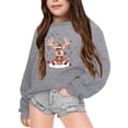 thumbnail image 1 of AJIWYH Chandails à Capuchon pour Filles Chandail à Capuchon pour Enfants d'Automne et d'Hiver à Manches Longues Imprimé de Noël Col Rond pour Garçons et Filles Plus Manteau à Capuchon Chaud Chandails pour Filles Gris, 7-8 Ans, 1 of 4