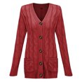 thumbnail image 5 of Kcodviy Sweaters Womens Open Sleeve 3Xl Sweater Coat Knit Boho Long Patchwork Knit Jackets for Women Open Front Coat Cardigan Pockets Front Long Sweaters for Women Cardigans with Pockets Sweater, 5 of 5