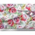 thumbnail image 3 of Soimoi Tissu en Coton Canard Imprimé Feuilles & Roses par Yard 42 Pouces de Large, 3 of 3
