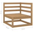 thumbnail image 4 of vidaXL 3 Piece Garden Lounge Set Honey Brown Solid Pinewood, 4 of 5