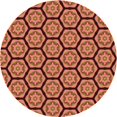 thumbnail image 1 of Ahgly Company Tapis d'Intérieur Lavables à la Machine, Ronds de Tomates Rouges Transitionnels, Ronds de 3 Pi, 1 of 7
