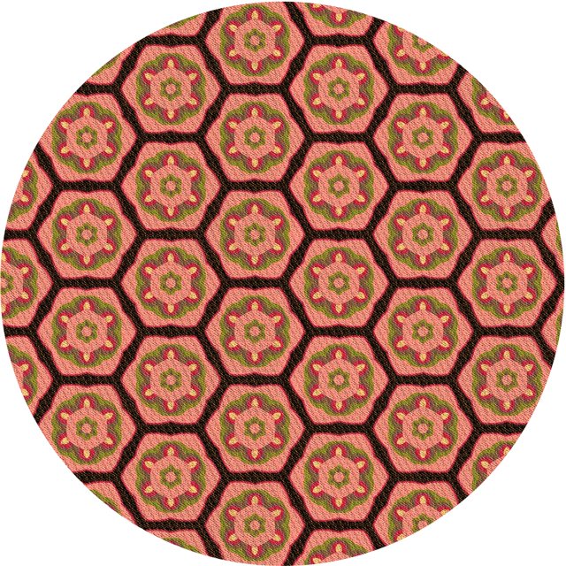 Ahgly Company Tapis d'Intérieur Lavables à la Machine, Ronds de Tomates Rouges Transitionnels, Ronds de 3 Pi