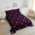 thumbnail image 4 of Erosebridal Geometric Abstract Bedding Toddler Comforter Set, Hot Pink Down Comforter, Bling Minimalst Decor , Ultra Soft 2pcs, 4 of 8