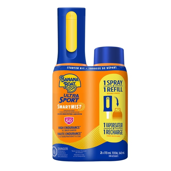 Banana Boat® Ultra Sport SmartMist™ Sunscreen Starter Kit SPF 50+ 2 x 170mL