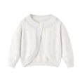 thumbnail image 2 of Cowsor Toddler Girls Knit Cropped Bolero Shrug Little Kids Long Sleeve Open Front Cardigan Sweater, 2 of 5