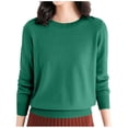 thumbnail image 1 of TJAZFJPA Chandails Petite pour Femmes Chandail de Base en Laine Hauts Col Rond Manches Longues Voyage Randonnée T-Shirt Tee T-Shirt Chandail à Enfiler Chandail Tendance Chandails pour Femmes Chandail, 1 of 8
