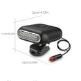 thumbnail image 3 of EGNMCR Car Heater 2 In1 Fast Car Heater Defroster Portable 24V 120W Fast Auto Car Heater Cool Fan Defrost Windscreen Window Demister Heater machine, 3 of 9