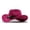 Hot Pink, variant on Aocisk Classic Western Denim Cowboy Hat with Curved Top Woolen Wide Brim British Jazz Style for Outdoor Wear White M